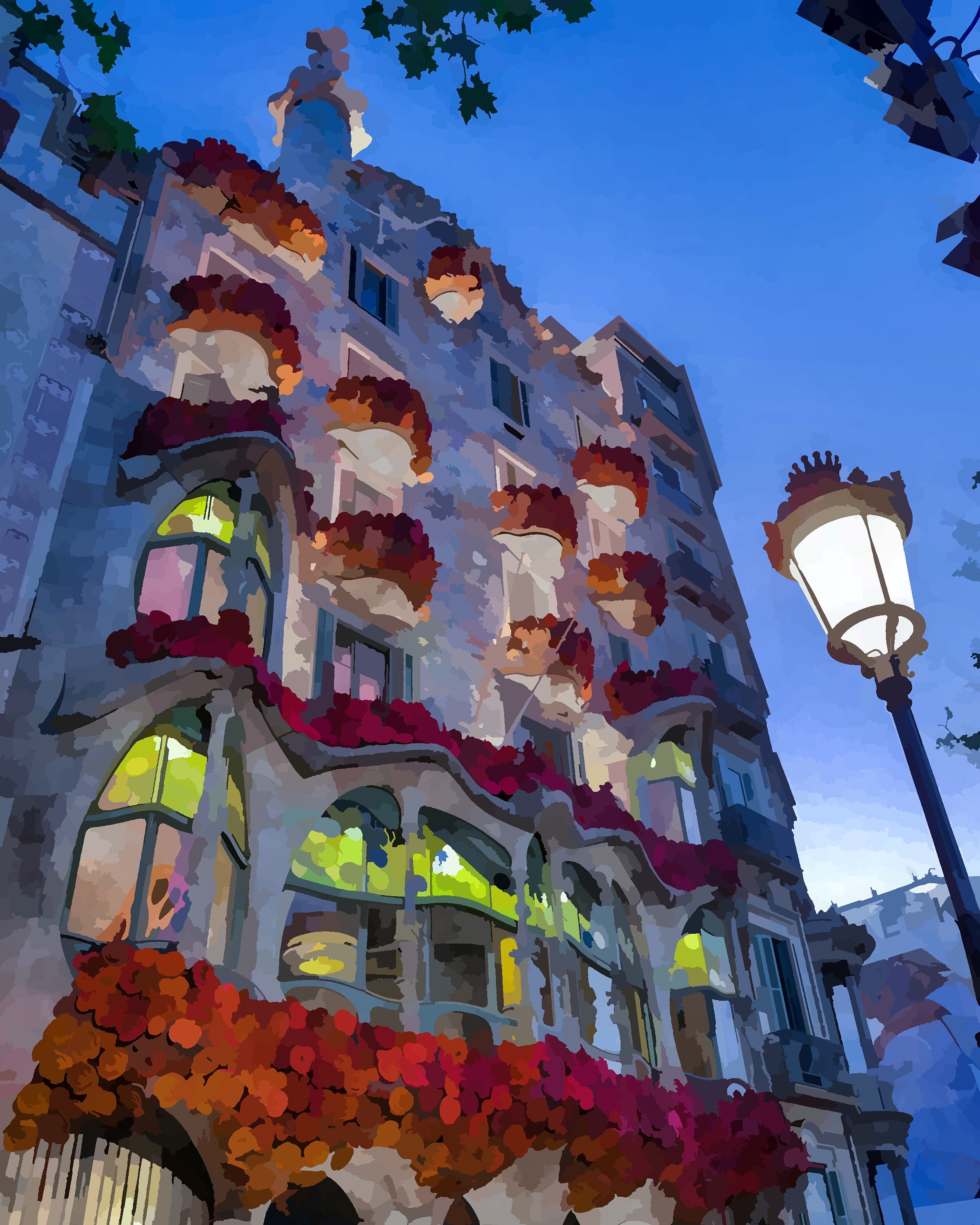 Barcelona Gaudi architecture Barcelona wall art Original Etsy.de
