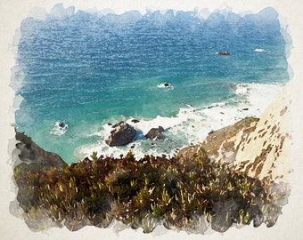Custom landscape from photo. Style Watercolor painting from photo. Custom landscape painting, only digital.
