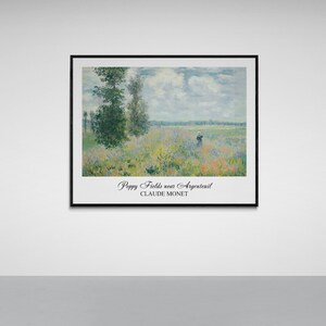 Claude Monet's Poppy Field Near Argenteuil. Monet Print, Art Paper ...