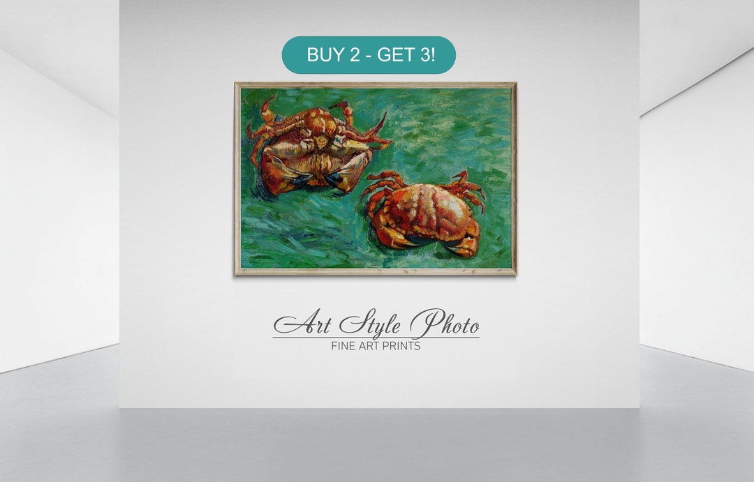 Gogh's Two Crabs Wall Art Van Giclee Art Prints Etsy UK