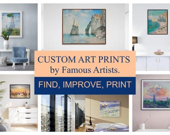 Custom art prints by famous paintings. We find, improve and print wall art: Impressionism, Expressionism, Illustrations, Japanese, Abstract.
