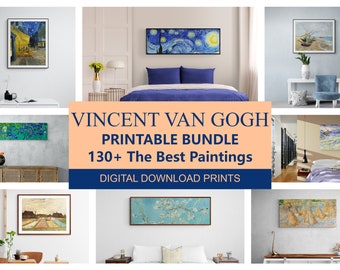 Vincent Van Gogh printable wall art. 130+ The Best Van Gogh paintings in high resolution. Digital art print set. Art prints for download.