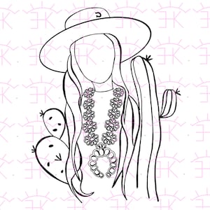 Punchy Cowgirl PNG Datei | Sublimation Design