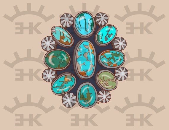 Turquoise Stone | Western png | Sublimation png