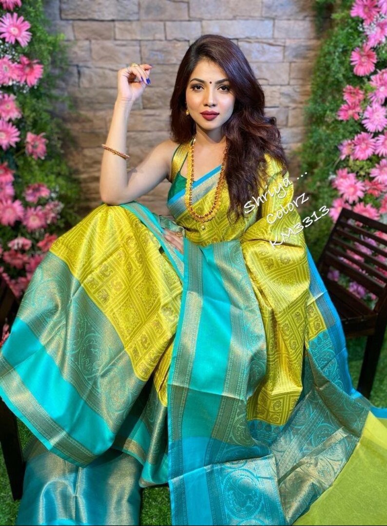 haldi look in yellow saree