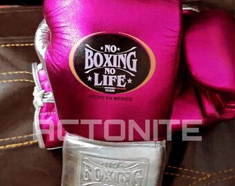 Gants de boxe personnalisés faits main No Boxing No Life, Gants de boxe personnalisés, Cadeau pour homme, Cadeau pour lui, Cadeau pour étudiant