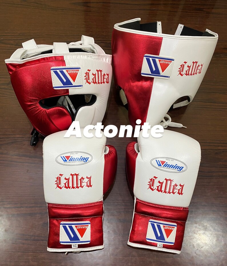 Custom Handmade Boxing Gloves Sparring Set Winning, Personlized Boxing Gloves, Head and Groin, Gift For Men, Gift For Him, Gift For Students image 1