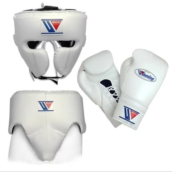 Aangepaste handgemaakte bokshandschoenen Sparring Kit winnen, gepersonaliseerde bokshandschoenen, hoofd en lies, cadeau voor mannen, cadeau voor hem, cadeau voor studenten