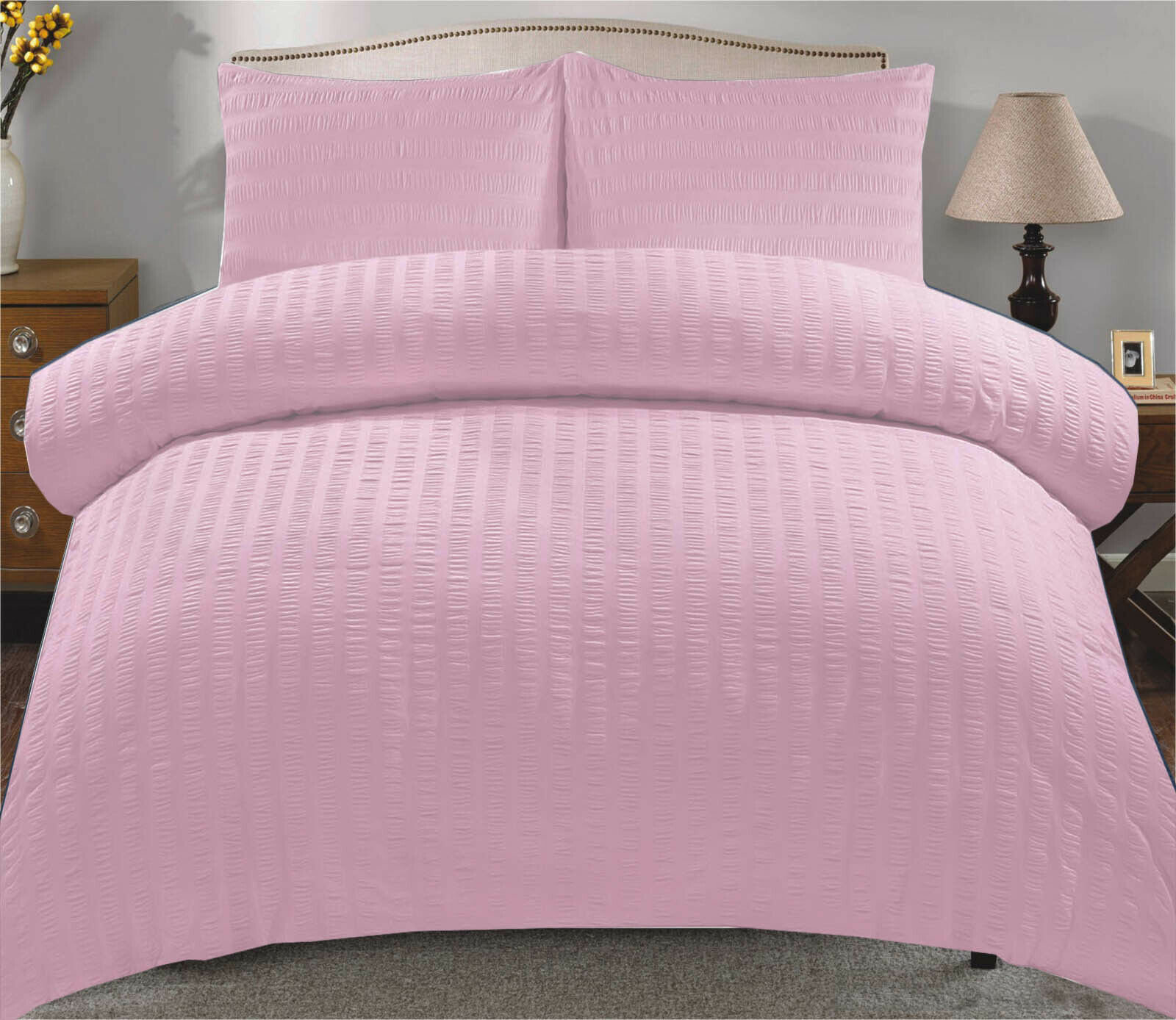 Set Copripiumino In Tessuto Seersucker, 3 Pezzi, Qualità Hotel, 200 - Foto 10