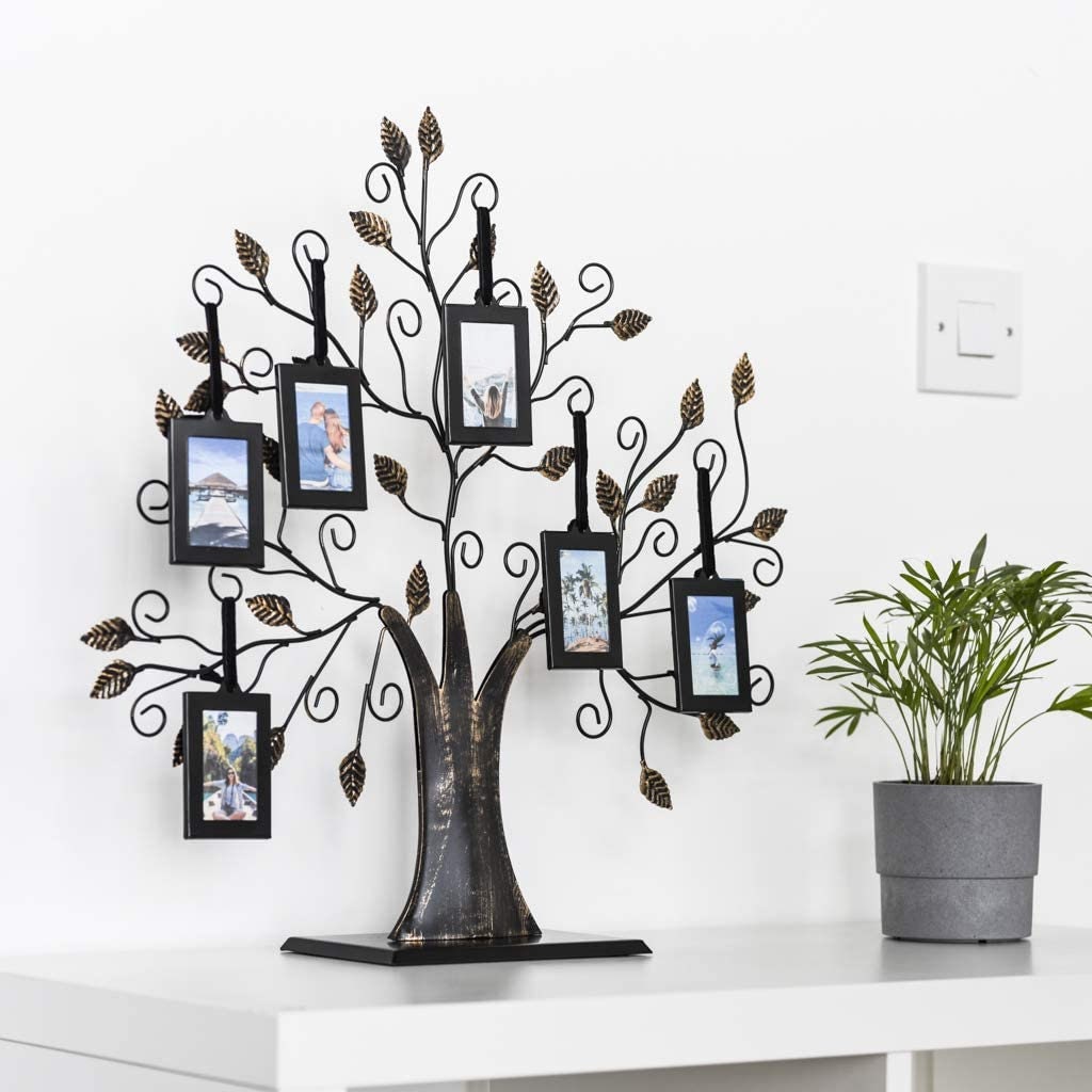 Family Tree Photo Frame With 6 Hanging Picture Frames by Etsy UK