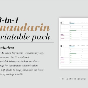 3-in-1 Mandarin Printable Pack