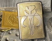 Star Wars Mandalorian Mythosaur Skull Engraved Artwork on Flip Lighter Windproof lighter Zippo Lighter