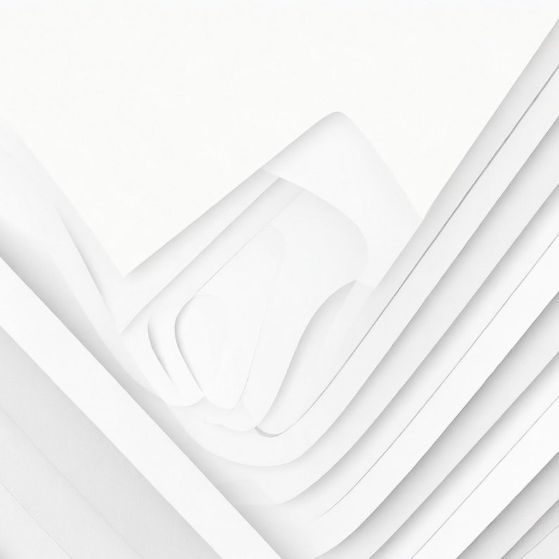 Art for Frame TV, Monochromatic White Frame TV Art, Digital Art Print