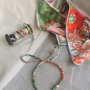 Handmade Silk Twill Ribbon Spaghetti Cord 