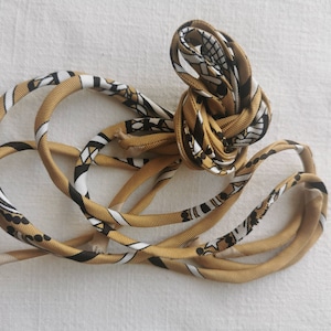 Handmade Silk Twill Ribbon Spaghetti Cord 