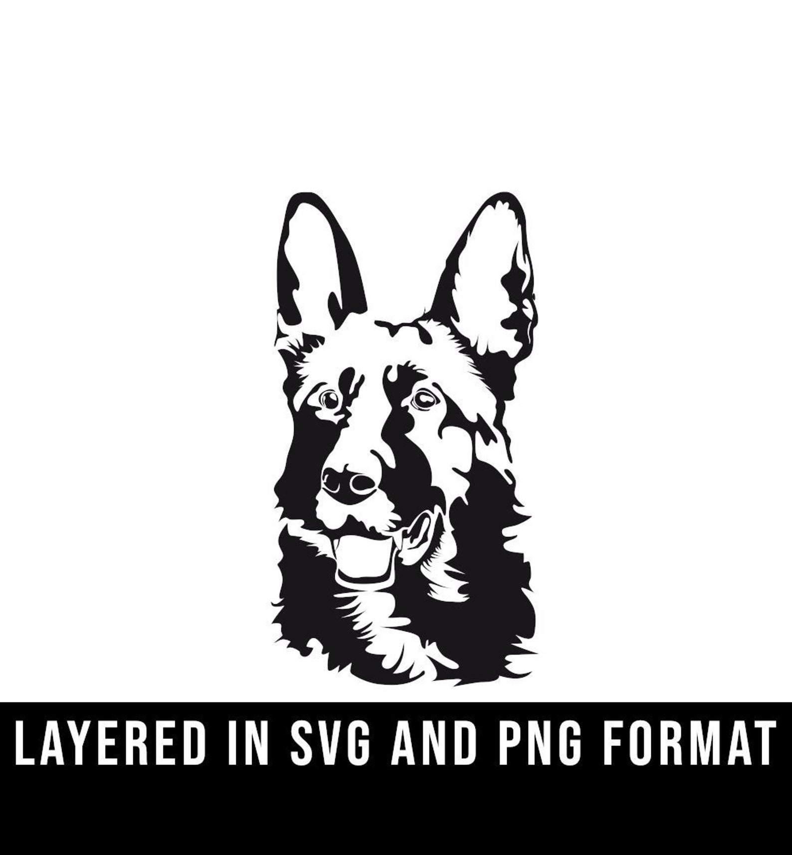 German Shepherd SVG File Dog Cut File for Cricut and Silhouette Instant