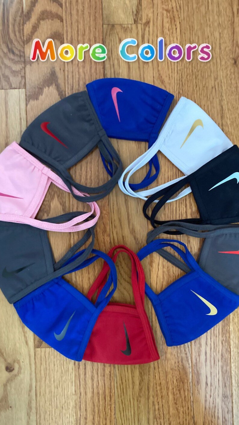 Nike sports face mask with swoosh logo Handmade Adult face Etsy