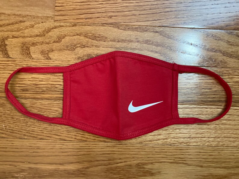 Nike sports face mask with swoosh logo Handmade Adult face Etsy