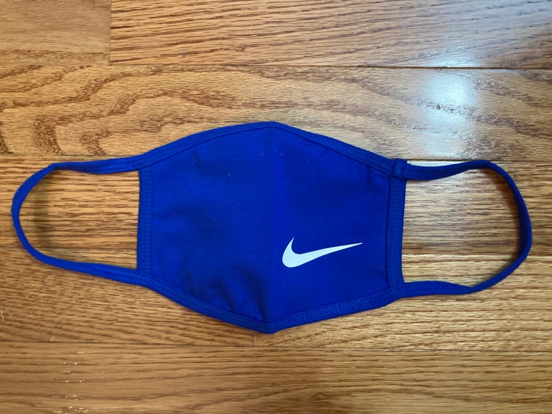 Nike sports face mask with swoosh logo Handmade Adult face Etsy