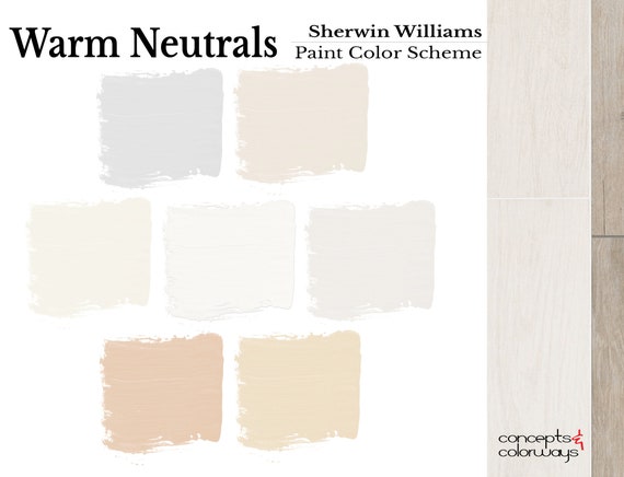 Pre-selected Warm Neutral Home Paint Color Palette With Finish Options That  Coordinate With Sherwin Williams High Reflective White 