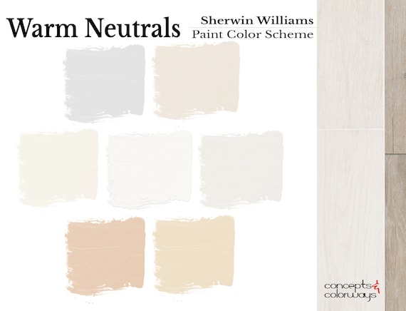 Pre-selected Warm Neutral Home Paint Color Palette With Finish Options That  Coordinate With Sherwin Williams High Reflective White 