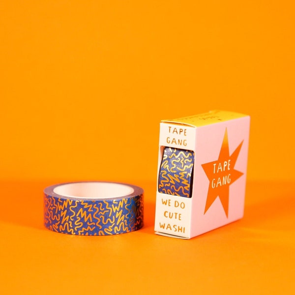 Squiggly Zig Zag Foil Washi Tape