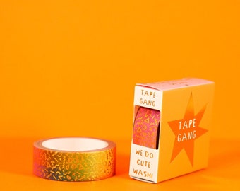 Quirky Squiggles & Shapes ombre gold foil Washi Tape