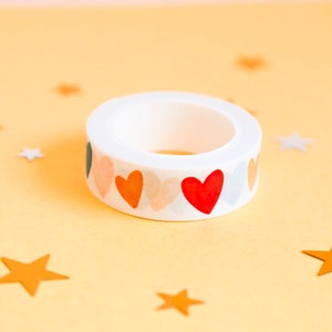 Bright Fun Watercolour Love Heart Washi Tape Valentines Day Love Washi image 1