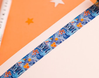 Blooming Blue Floral Washi Tape