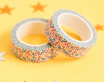 Colourful Zany Crazy Graphic Washi Tape