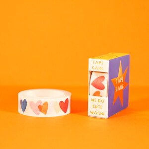 Bright Fun Watercolour Love Heart Washi Tape Valentines Day Love Washi image 3