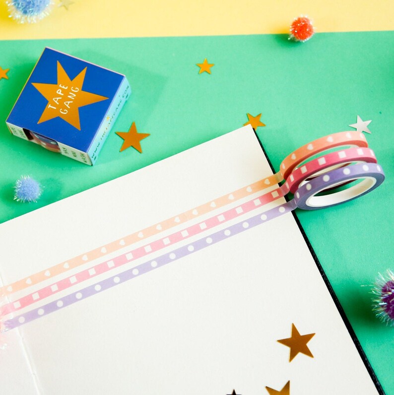Set of 3 Mini Checklist Pastel Washi Tape Bullet Point Check Boxes - Etsy