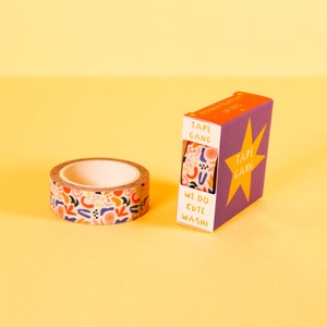 Hand Drawn And Coloured Fun Shape Abstract Dot Pattern Washi Tape