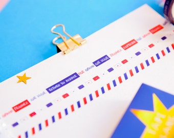 Set Of 3 Mini Washi Par avion Pen Pal Snail Mail