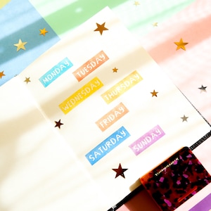 Acquerello Giorni della Settimana Washi Tape