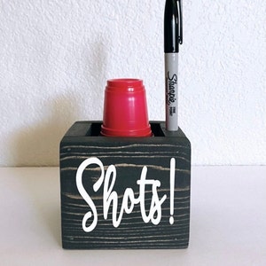Shot Glass Holder/Mark Your Cup/Party Cup Holder/Red Solo Cup Holder/Shot Glass Holder/Shot Glass/Hand Crafted/Hand Painted
