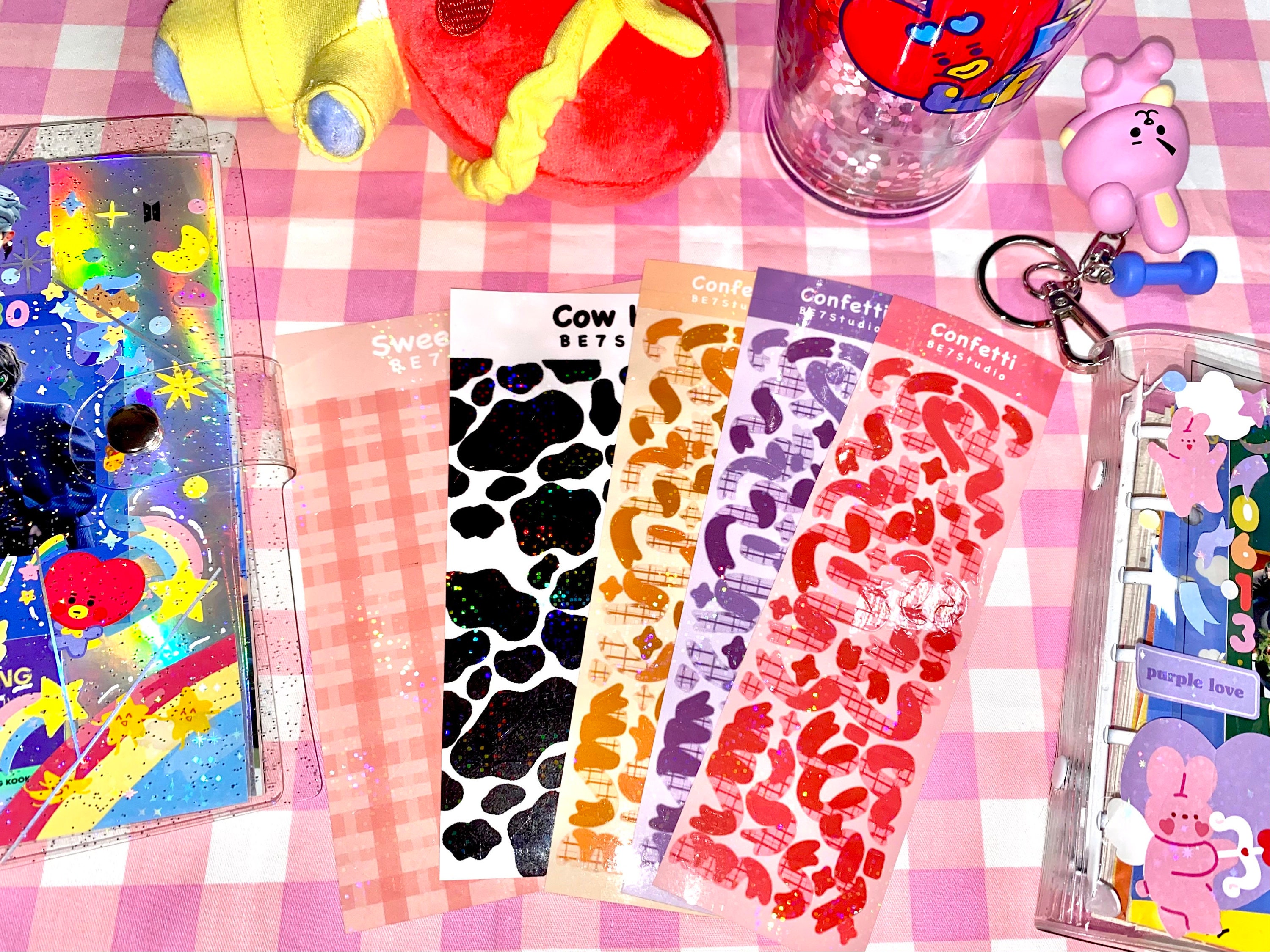 valentine 5 sticker sheets bundle korean confetti sticker etsy