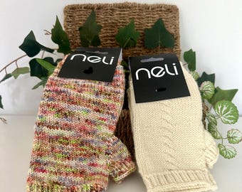 Hand Dyed/Handmade Knitted Mittens UK