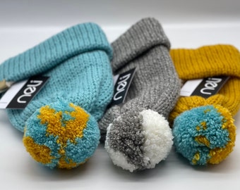 Unisex (Double Thickness) 10yrs to Teenage Pom Pom Hats UK