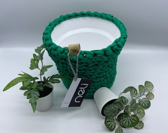 Handmade Crocheted - Planters (with removable, washable, covers) UK