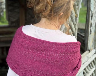 PATTERN ONLY - Delicate Knitted Shawl (Branch Lace Stitch)