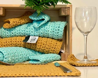 Recycled Ribbon Yarn Placemat/Coaster - UK