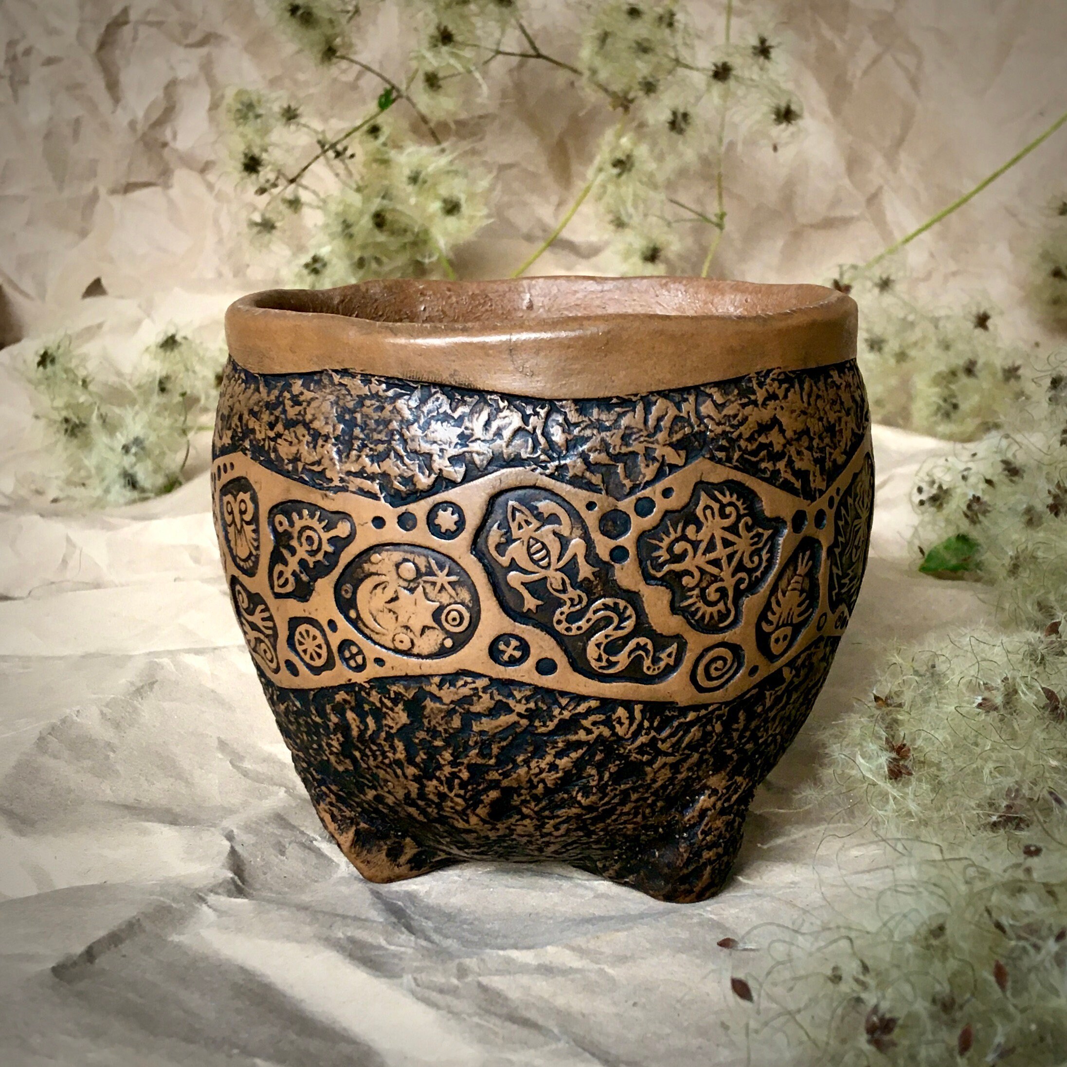 Ceramic Pots With Archaic Patterns - Etsy