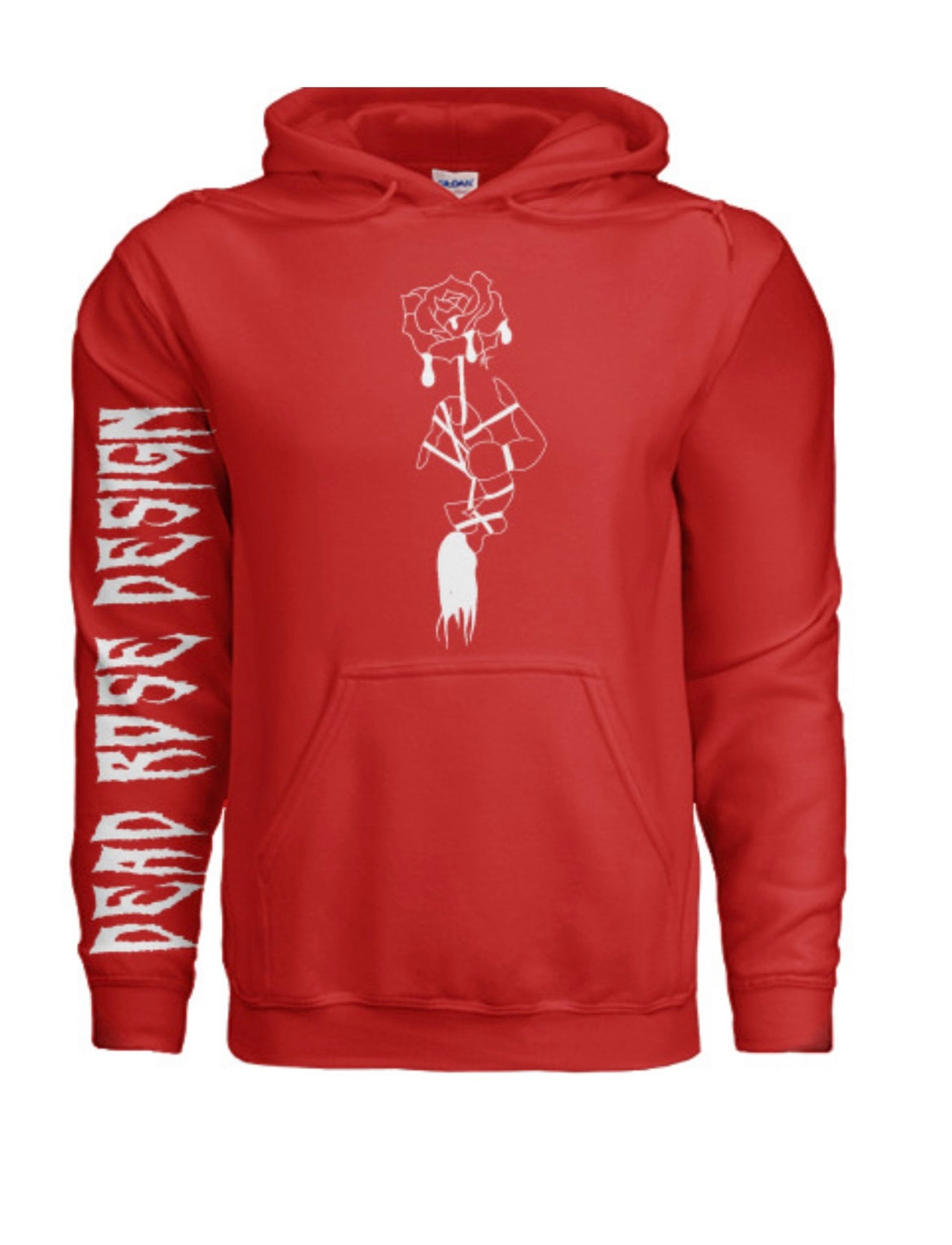 Tied Up Hoodie Red Etsy
