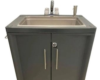 Portable Sink Hand wash, Self contained, Hot & Cold Water. Basic 2023.