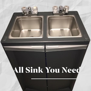 Portable Sink Handwashing, Self contained Hot & Cold Water. Full size 2021. Double-Double.
