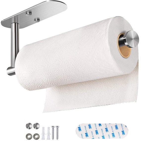 Paper Towel Holder Wall Mount Under Cabinet Adhesive Paper Towel