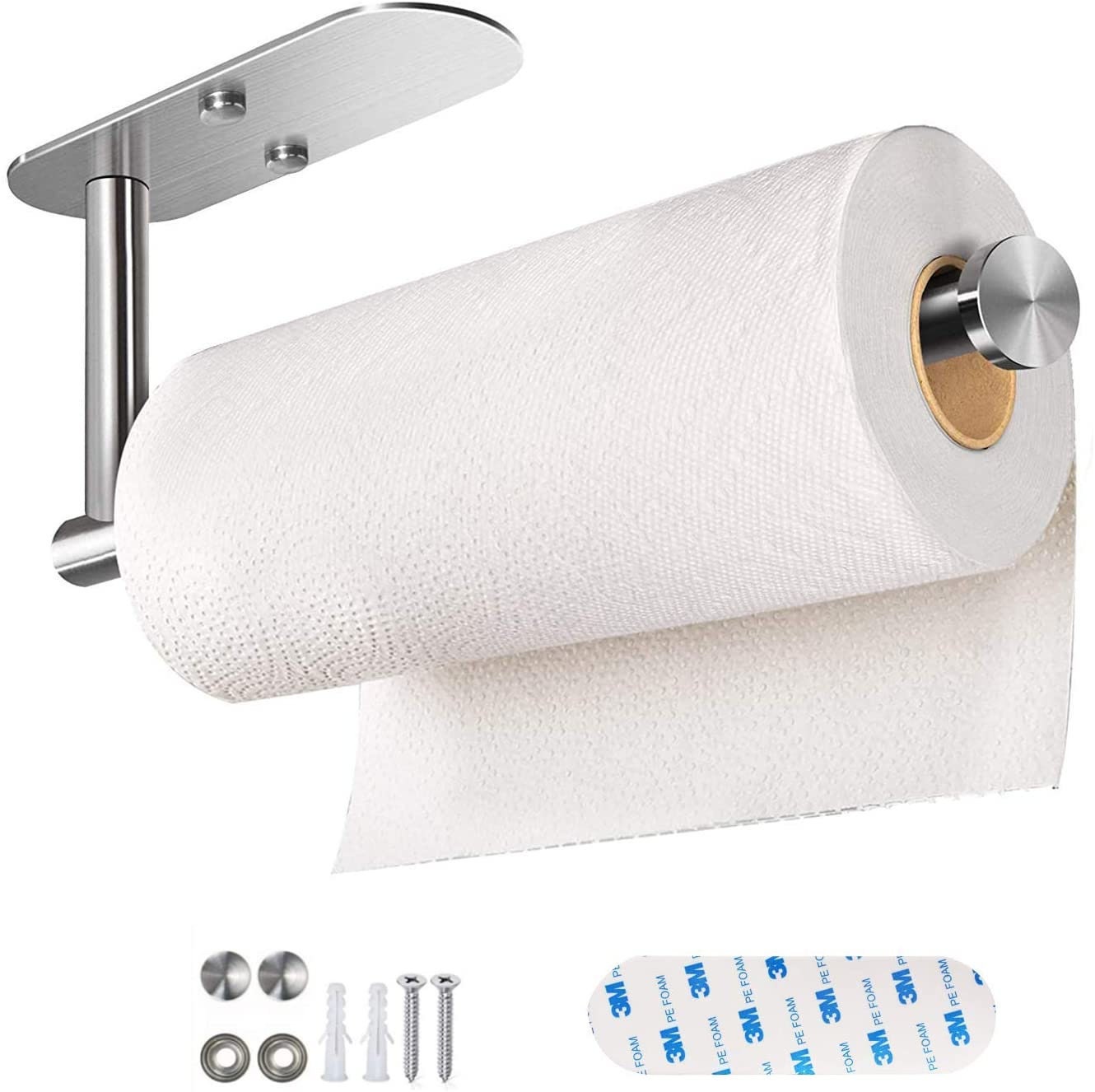 Hesroicy Paper Towel Rack - Wall Mounted, Punch-Free, Strong Load-Bearing,  Multipurpose, Space-Saving Organizer, Anti-Rust Holder for Household  Accessories and Rolls of Paper Towels 