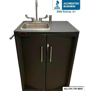Portable Sink mobile Handwashing self contained Hot and Cold Water concession. Decorate 2022.