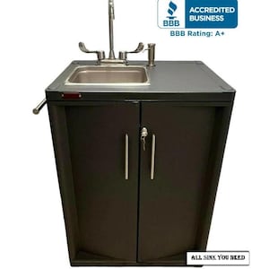 Portable Sink mobile  Handwashing station, Self contained, Hot & Cold  Water. Decorate 2022.